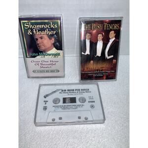 3 Cassette Tapes Songs Gaelic Celtic Irish Tenors John McDermott Clancy Bros
